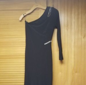 Cache Asymmetrical One Shoulder Dress